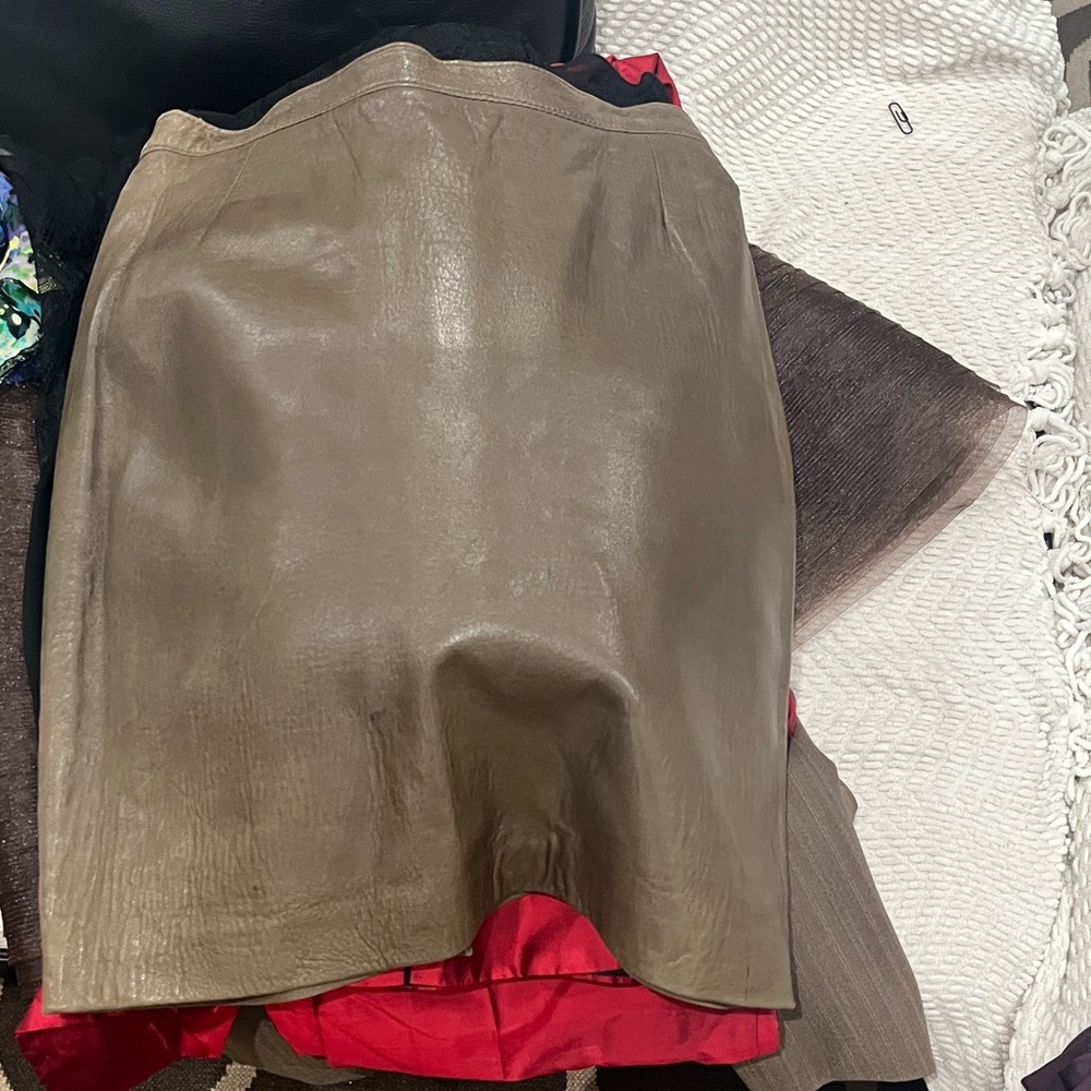 Brown Leather Skirt